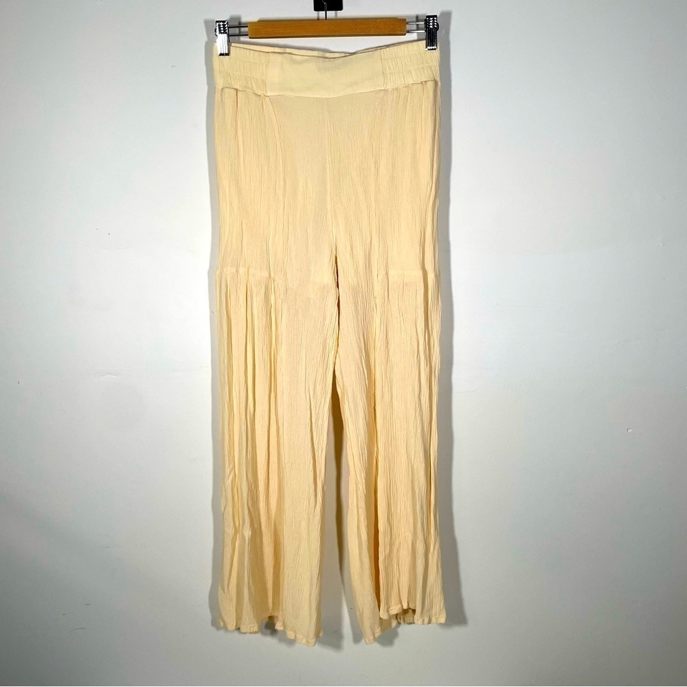 Kendall and Kylie Flow Pants Women’s Yellow Relaxed Fit Size Small